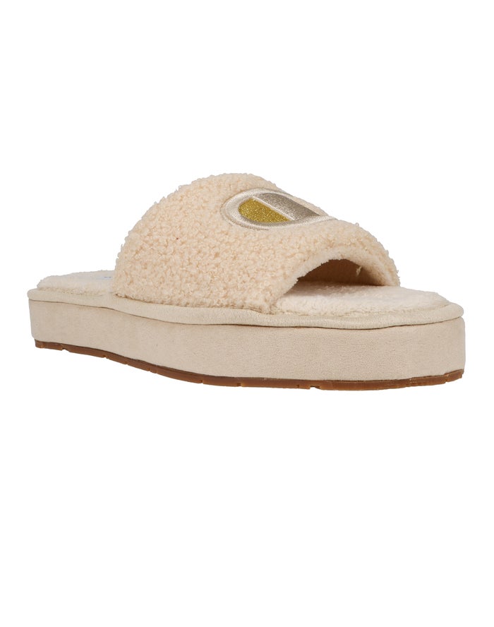 Champion Womens Slippers NZ - Plush Cozy Kahki ( 2361-LJWRK )